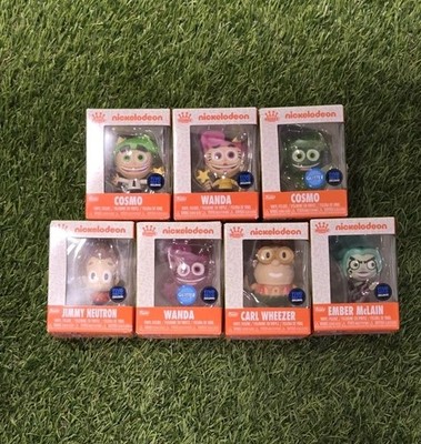 Funko Minis Nickelodeon Five Below Exclusive Lot of 7 Cosmo Wanda Glitter Ember