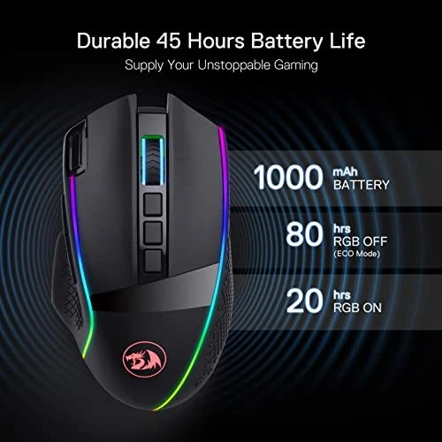 M991 Wireless Gaming Mouse, 19000 DPI Wired/Wireless Gamer Mouse with - Image 4 of 4