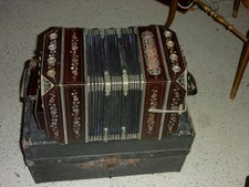 Concertina, Bandonion,  diatonische Handharmonica, sehr alt, ca. 1900