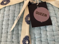 John Robshaw~Queen Coverlet + 2 Standard Shams~Vivada Light Blue~Cotton~NWT~