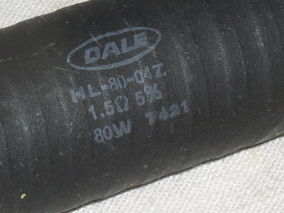 80W 80 W WATT DALE POWER RESISTOR DUMMY TEST LOAD 1.5 OHM WIREWOUND CERAMIC - Изображение 2 из 3