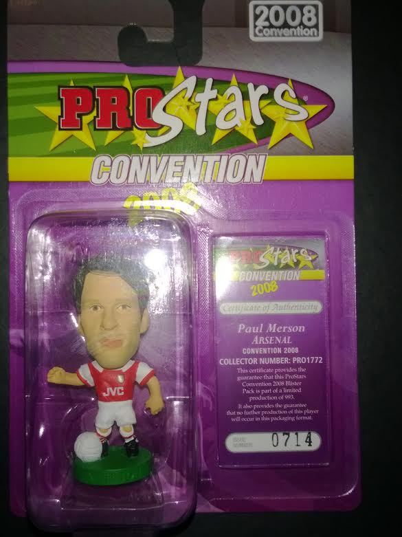 239★サッカー★emerson★prostars★フィギュア SIGNED PAUL MERSON - ARSENAL CORINTHIAN PROSTARS 2008 CONVENTION