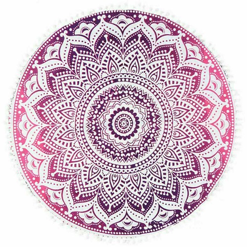 MANDALA FLORAL 32" FLOOR CUSHION CASE ETHNIC COTTON THROW OTTAMAN PILLOW COVER - Picture 3 of 6