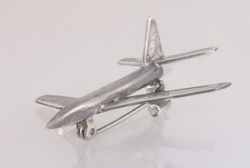 727 Jet Airplane Plane 3D 925 Solid Sterling Silver Charm Pendant MADE IN USA