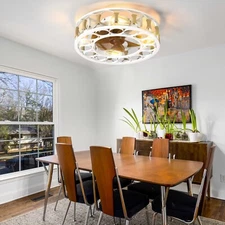 20'' Ceiling Fan with Lights Remote Control and Timer