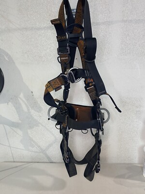 USED SKYLOTEC HARNESS & SEAT BOARD BLACK/ORANGE UNKNOWN MODEL AND SIZE