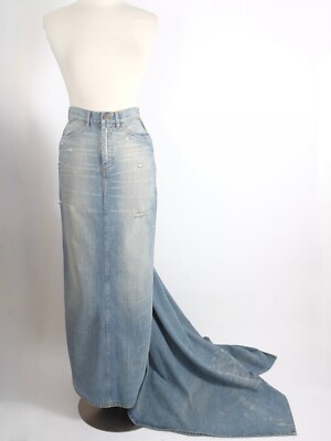 Ralph Lauren Purple Label Collection denim skirt sz 4 long