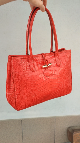 Longchamp Roseau Croco Leather Bag - Video 1 of 1