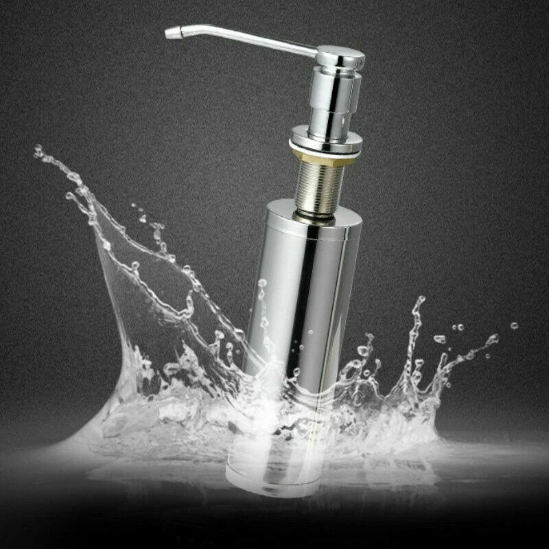 Dispensador de jabón para fregadero de cocina de baño 201 botella líquida de acero inoxidable calidad Foto 3 de 4