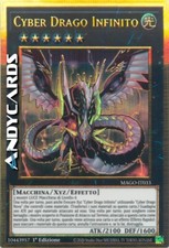 CYBER DRAGO INFINITO (Cyber Dragon Infinity) Rara Oro Premium • MAGO IT033 • 1Ed