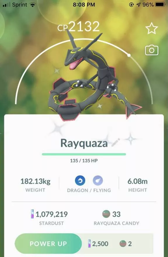 SHINY RAYQUAZA POGO, Pokémon Go to Home Transfer, Authentic (Custom O.T)