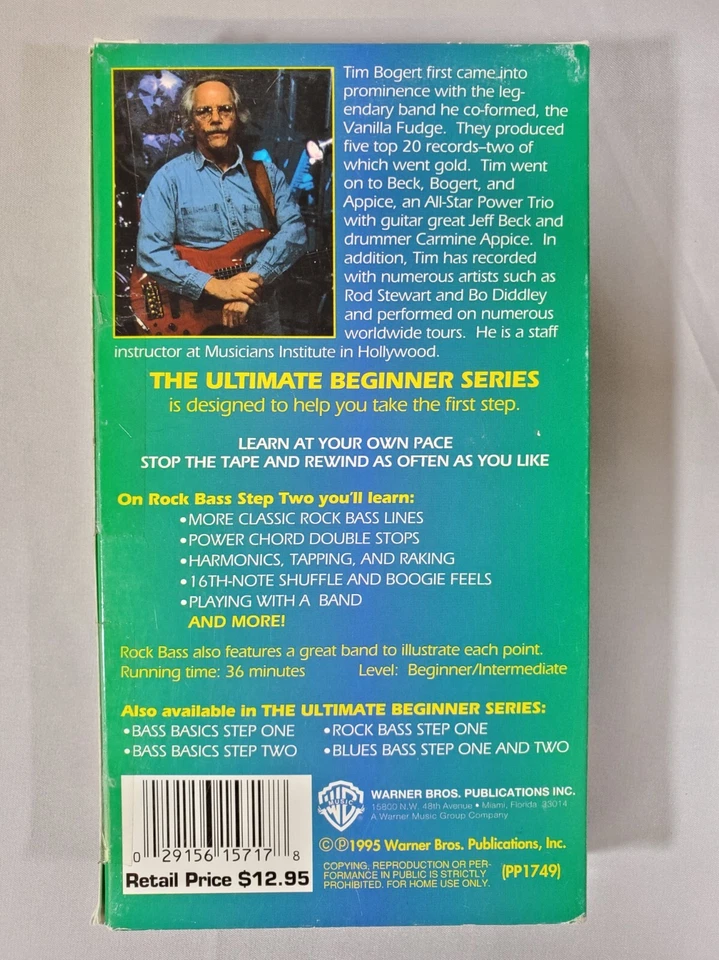 Rock Bass 2 Step Two Ultimate Beginner Series VHS Tape Music Instruction 1995 - Image 2 of 4