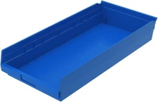30174 Plastic Shelf Bins, Heavy Duty Storage Bins for Garage, Closet, and Drawer