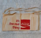 Coca Cola It's The Real Thing Concession Canvas Apron Ball Park Stadium Vintage