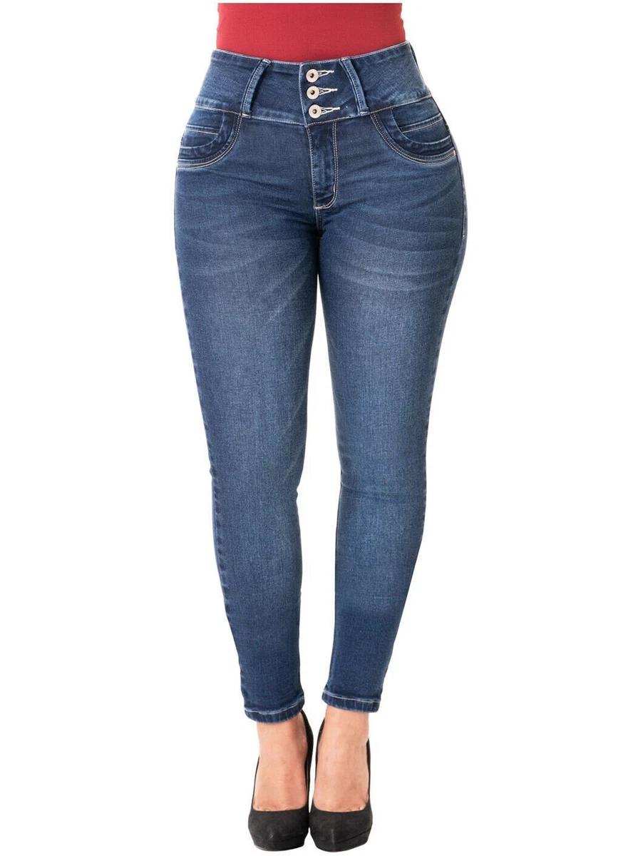 Jeans Colombianos Levanta Cola Pantalones de Mujer Push Up Skinny LOWLA  21890