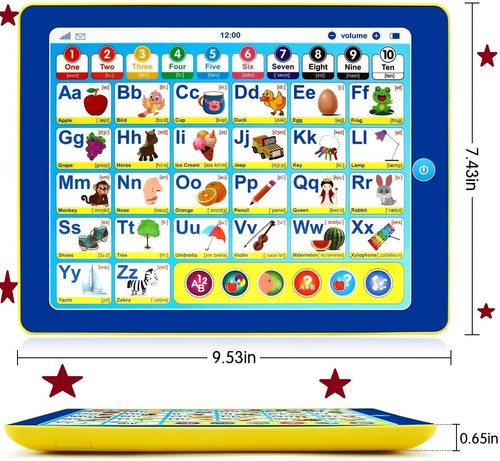 Toddler Learning Tablet with ABC/Words/Numbers/Color/Games/Music Interactive - Picture 6 of 6