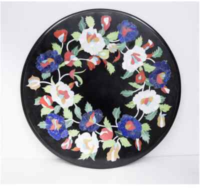18'' Marble Table Top Coffee Center Inlay pietra dura Home Decor Mosaic h10