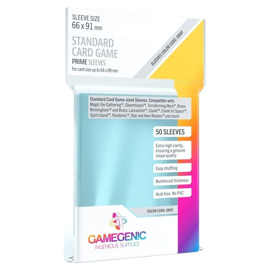 clank card sleeve size Gamegenic: Standard Card Game Sleeves 66 x 91 mm (200) – Gongaii Games main image 0