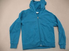 Hanna Andersson Size 6-7 Kids Blue 100 Cotton Full Zip Athletic Jacket 911