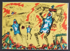 Space Robots 1963 Causing Terror Action Card (EX Back Stains)
