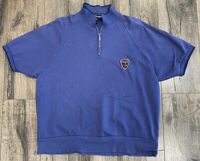 Vintage Polo Sport Ralph Lauren 67 P Sweater Zip Short Sleeve Embroidered  Medium