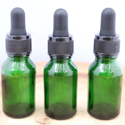 Download 1 2 Oz Green Glass Bottle With Glass Eye Dropper 15ml Pack Of 10 New Ebay
