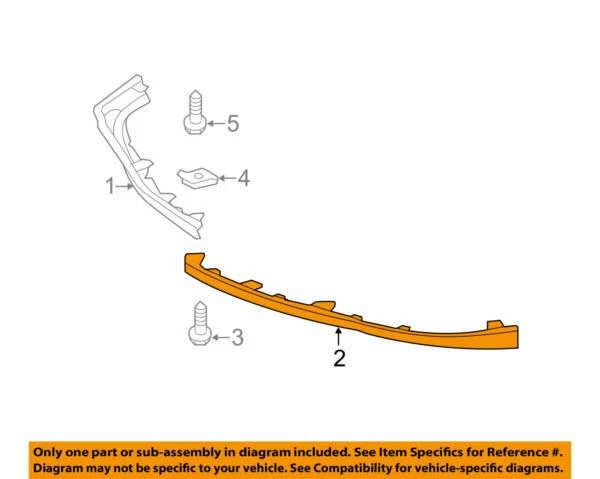 76852-53010-A2 Toyota Spoiler, front, lh 7685253010A2, New Genuine 