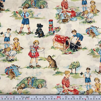 1996 Nicole De Leon Vintage Kids Alexander Henry Fabrics Cotton by the HALF YARD