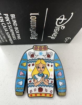 Loungefly Disney Holiday Ugly Christmas Sweater Alice Blind Box Mystery Pin