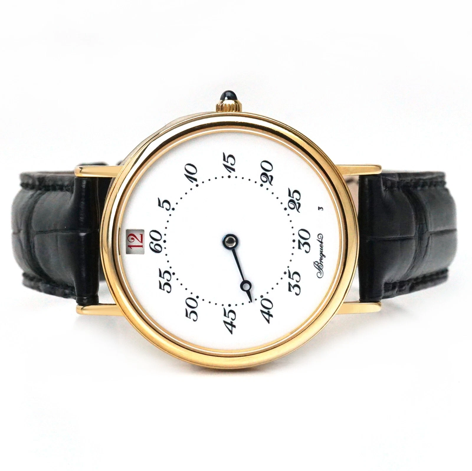 Breguet — Breguet Classique Jump Hour Heures Sautantes 3420BA Limited Enamel Wristwatch
