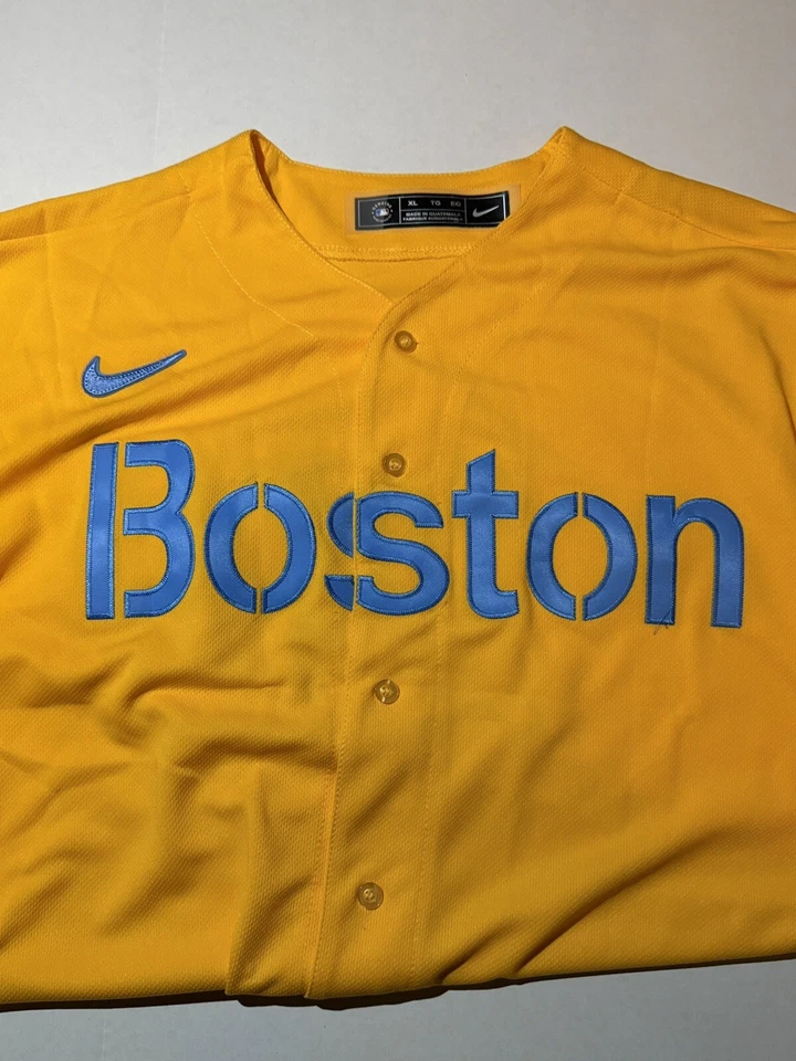 Camiseta deportiva autografiada por Xander Bogaerts de los Medias Rojas City Connect Foto 3 de 4