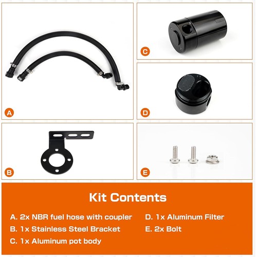 Oil Catch Can Oil Separator For 19-22 5.3 6.2 GMC Sierra 1500 Chevy Silverado - Picture 4 of 6