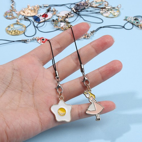 Charm Key Strap Lanyard Bag Accessories Flower Cute Phone Case Pendant Mini - Photo 7 sur 30
