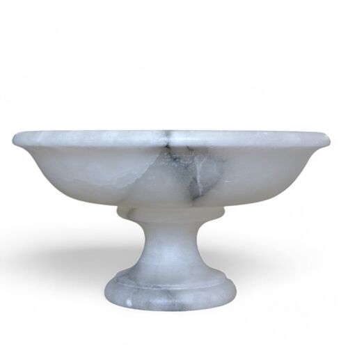 Centrotavola Decorativo in Alabastro Piatto Vassoio Marble Design Home Ø 25cm - Photo 4 sur 5