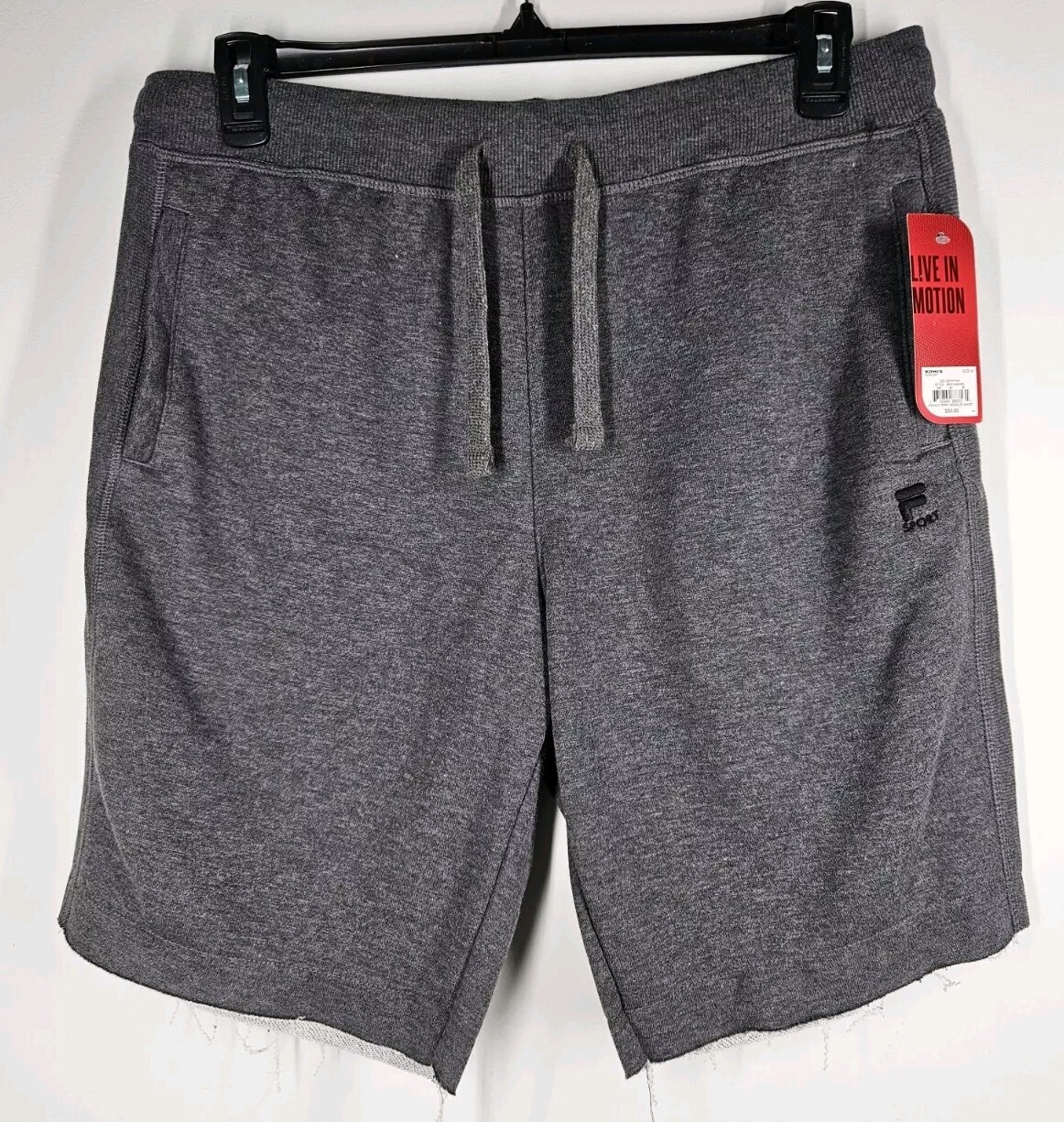 FILA Pantaloncini sportivi da uomo in pile taglia grigio medio NUOVI! stile MF61A604RS