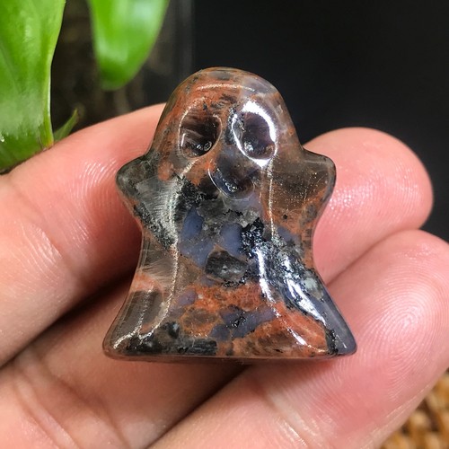 1 pieza Espectrolita Rojo Natural Fantasma Calavera Cuarzo Cristal Reiki Gema Curativa 1.2''+ - Imagen 2 de 11