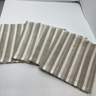 Gold and White Striped Napkins 18.5 x 18.5 Set of 4