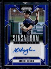 2025 Panini Prizm Gabriel Hughes Sensational Signatures Blue Prizm Auto #/49