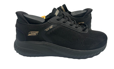 Skechers Women's Bobs Sport Lace Up Athletic Shoes Black WIDE Size:9 90M
