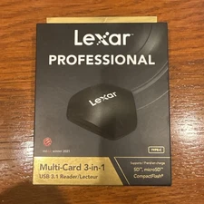 Lexar Professional Multi-Card 3-in-1 USB 3.1 Reader, Supports SD, microSD and...