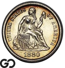 1880 Seated Liberty Dime, PROOF, Gorgeous Solid Gem PR++, 1355 Minted, Bids 1250