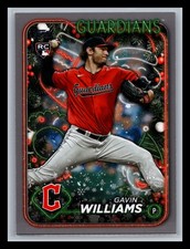 Gavin Williams Cleveland Guardians #H173 Topps 2024 Topps Holiday Silver Glitter