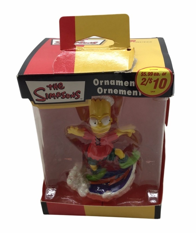 The Simpsons Bart Christmas Ornament In Original Box 2005 American Greetings