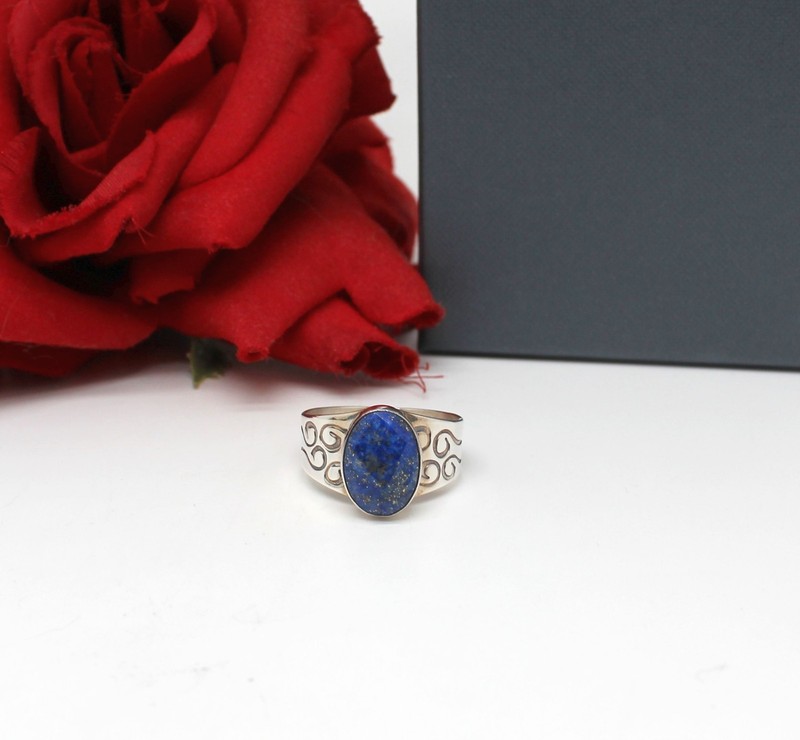 Sterling Silver Jay King Mine Finds Lapis   Ring  Size 11 6.58g  CAT RESCUE