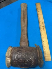 Vintage Chicago Rawhide Mallet Hammer Heavy 6lb. 14oz. High Quality Tool