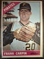 Vintage 1966 Topps baseball card featuring Frank Carpin, Pirates. A great card!