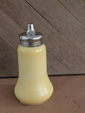 Vintage Butter Yellow Milk Glass Sugar/Flour Shaker