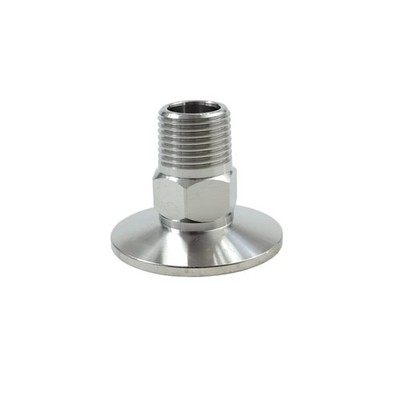 NPT Male Threaded Adapter Tri Clamp 1.5 in. x MNPT 1/2 in. Stainless Steel 304