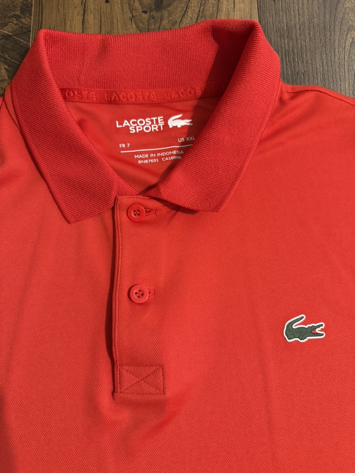 Lacoste Color Black Red White Sport Men's Polo Short Sleeve Shirt Size 2XL thumbnail 2