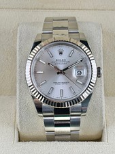 Rolex Datejust Silver Stick Dial on Oyster 126334 Complete 2022